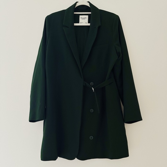 Abercrombie & Fitch Jackets & Blazers - Abercrombie Dark Green Coat
